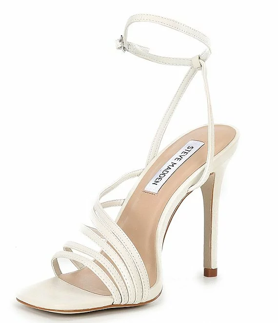 Steve Madden Kamila Leather Square Toe Strappy Dress Sandals - Afbeelding 4