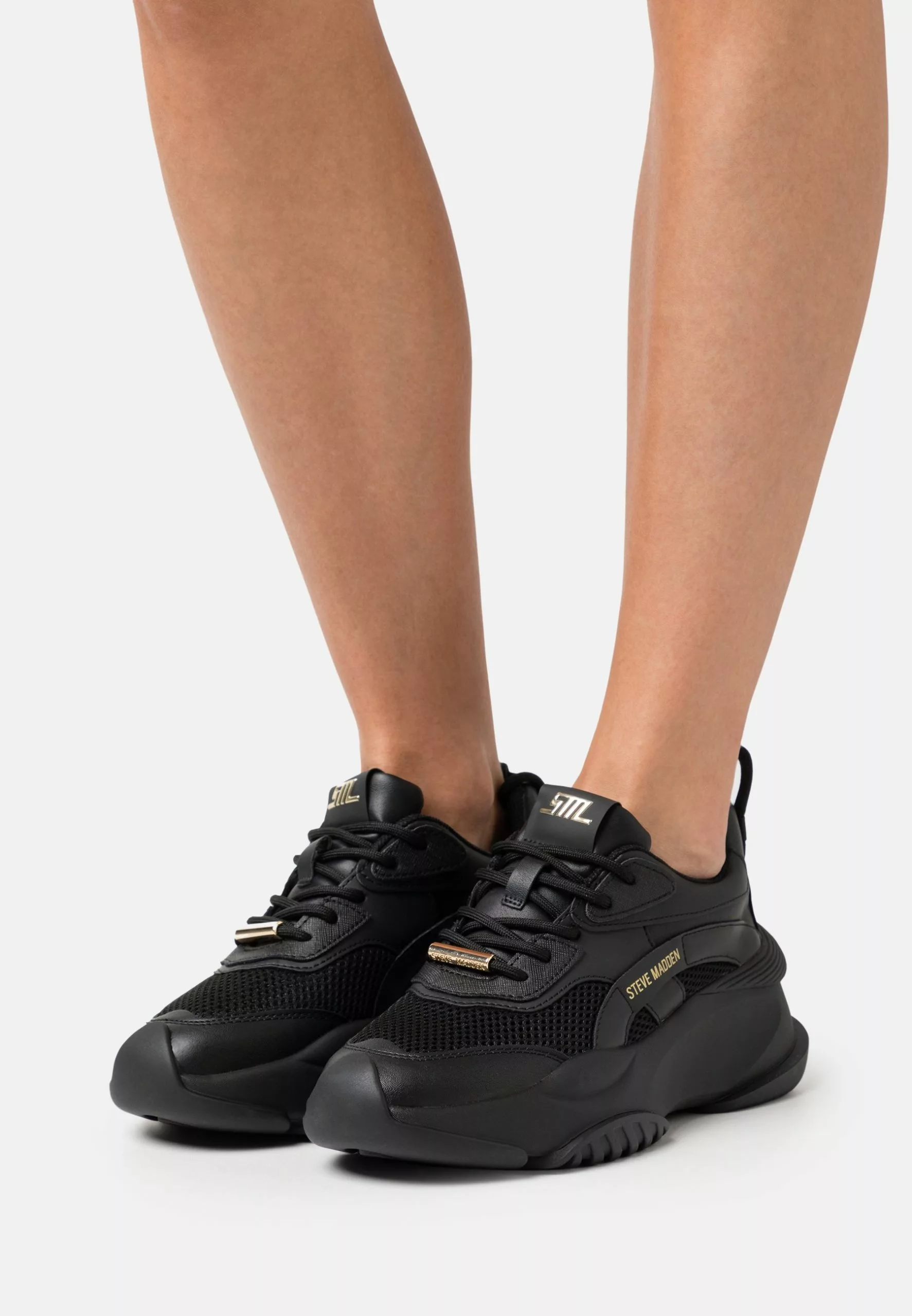 Steve Madden Belissimo - Sneakers Laag - Black/Gold