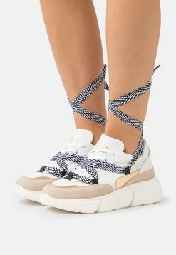 Steve Madden Maisie - Sneakers Laag - White/Gold