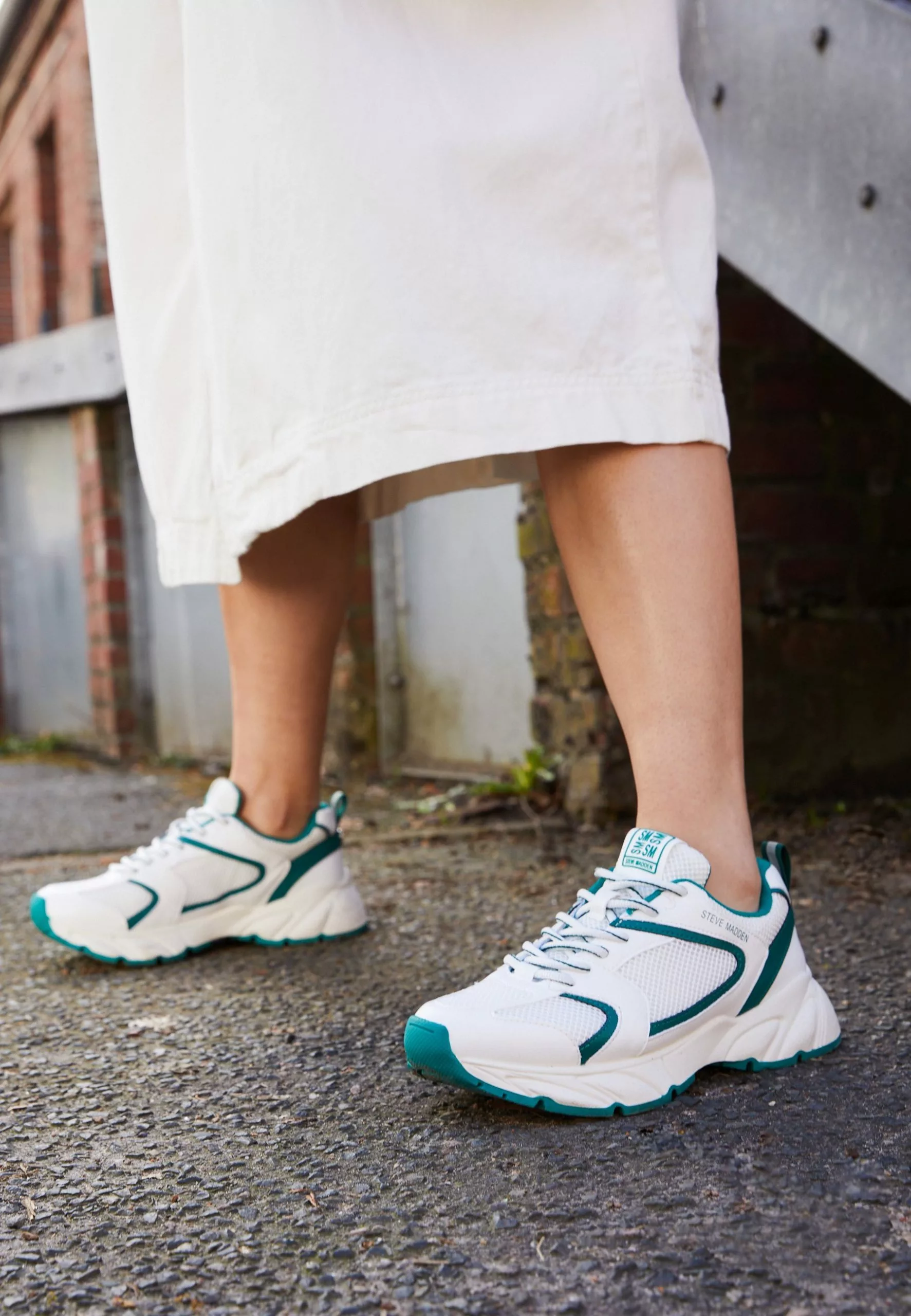 Steve Madden Standout - Sneakers Laag - White/Emerald - Afbeelding 2