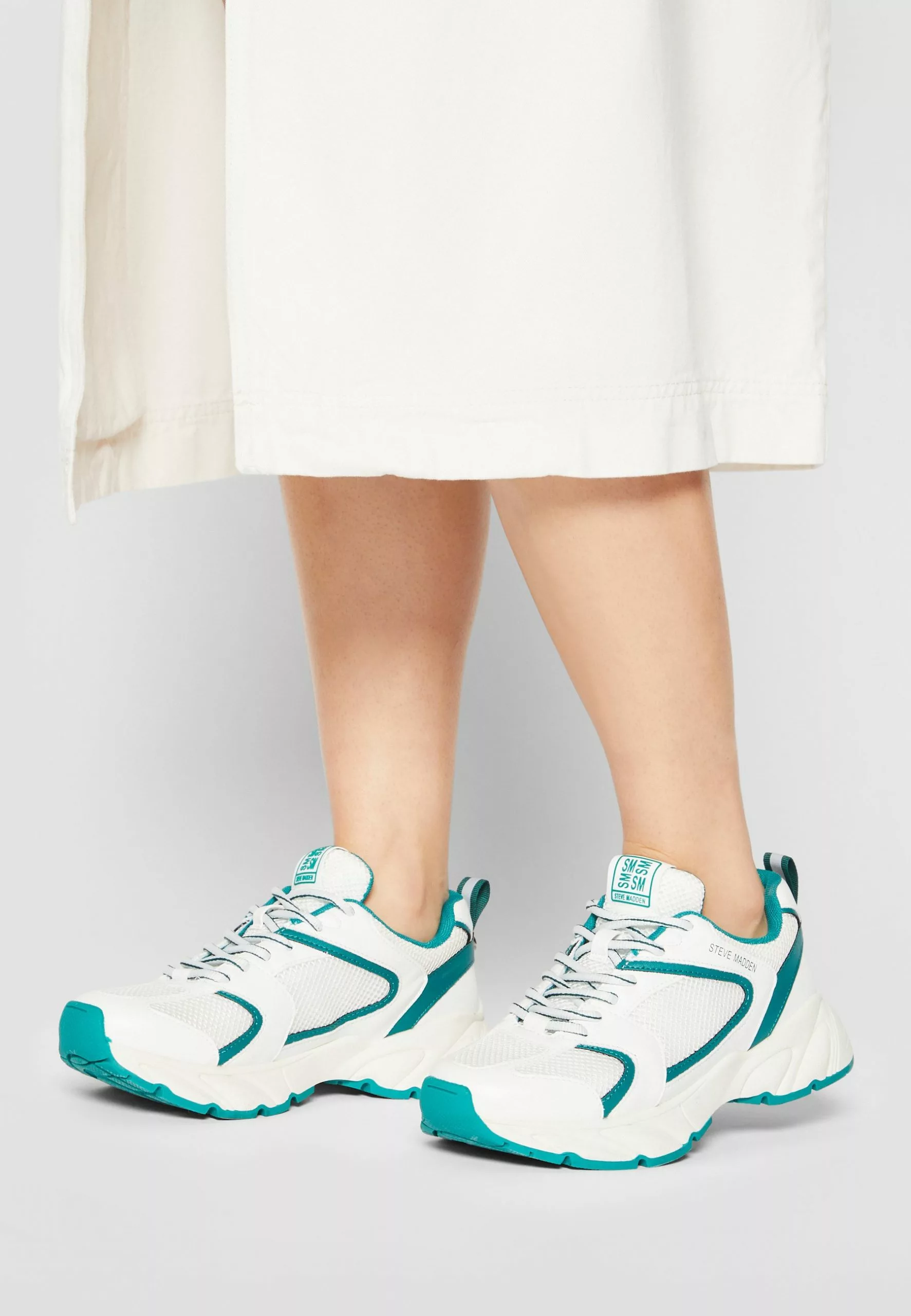 Steve Madden Standout - Sneakers Laag - White/Emerald - Afbeelding 4